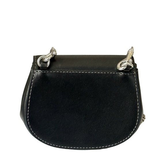 COACH Black Morgan Card Case Mini Leather Crossbody Bag - Picture 3 of 9